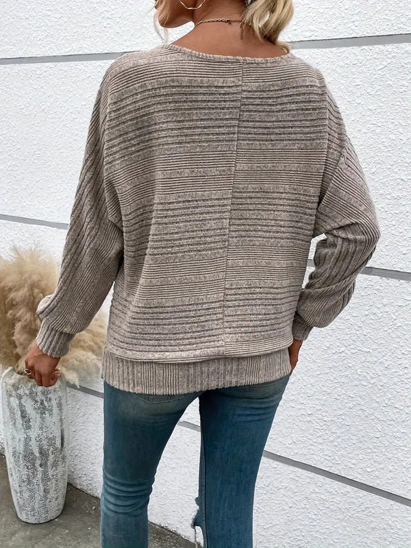 Ellowen - Minimalistische Pullover met Wijde Mouwen voor Dames