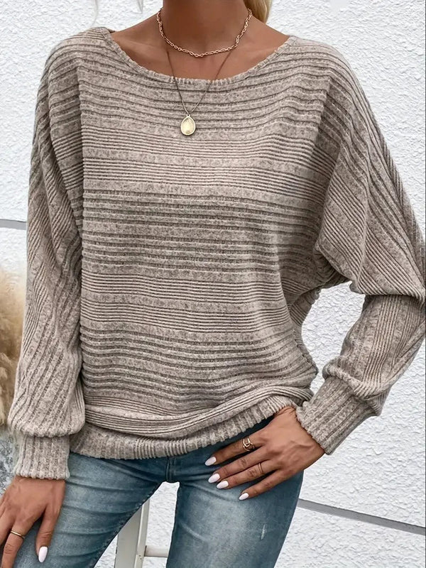 Ellowen - Minimalistische Pullover met Wijde Mouwen voor Dames
