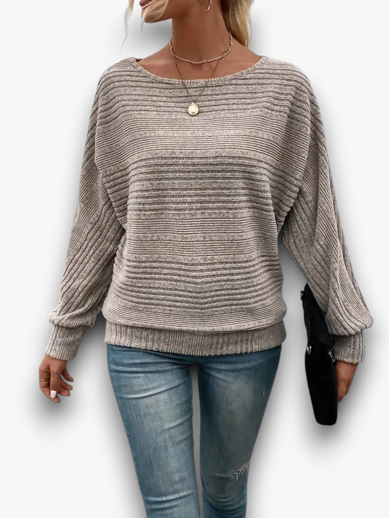 Ellowen - Minimalistische Pullover met Wijde Mouwen voor Dames