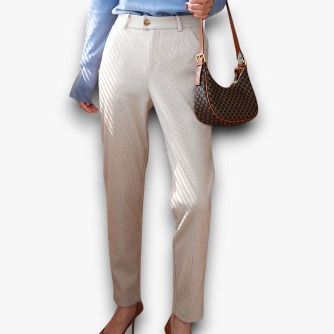 Amethyst - Katoen En Linnen Chino Broek voor Dames
