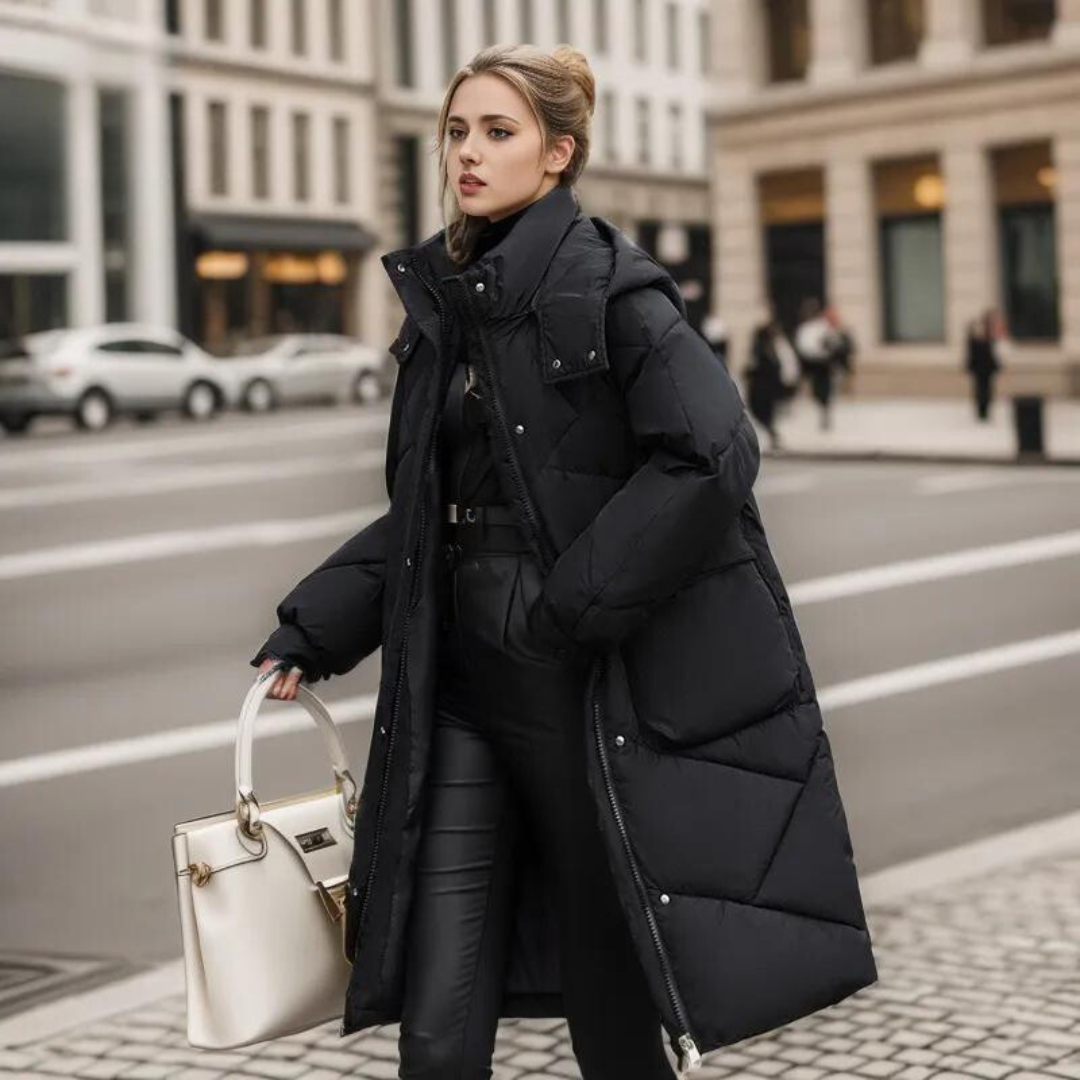 Taliya - Effen Gewatteerd Winterjas voor Dames