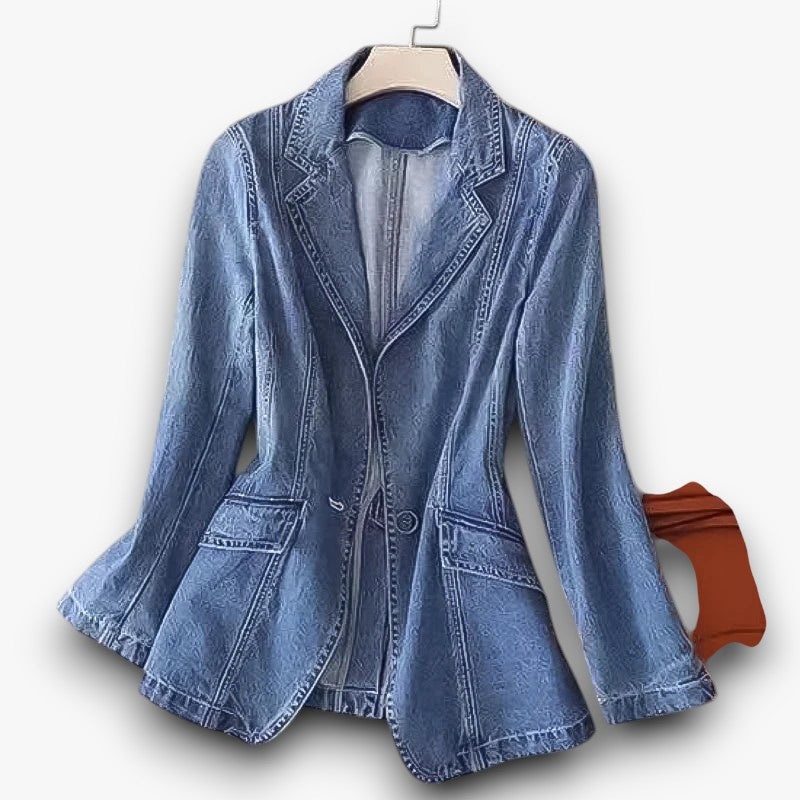 Hallie - Denim Blazerjasje voor Dames