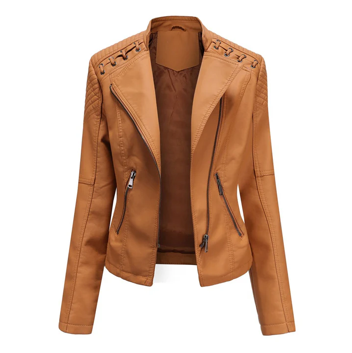 Dianthe - Chic Leren Jasje voor Dames