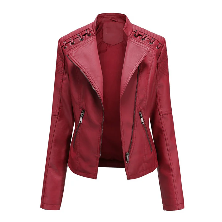 Dianthe - Chic Leren Jasje voor Dames