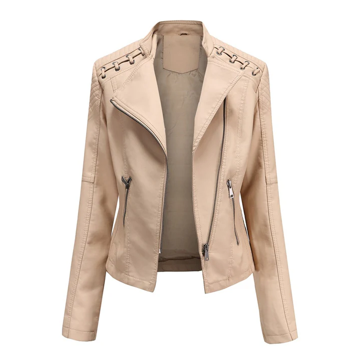 Dianthe - Chic Leren Jasje voor Dames