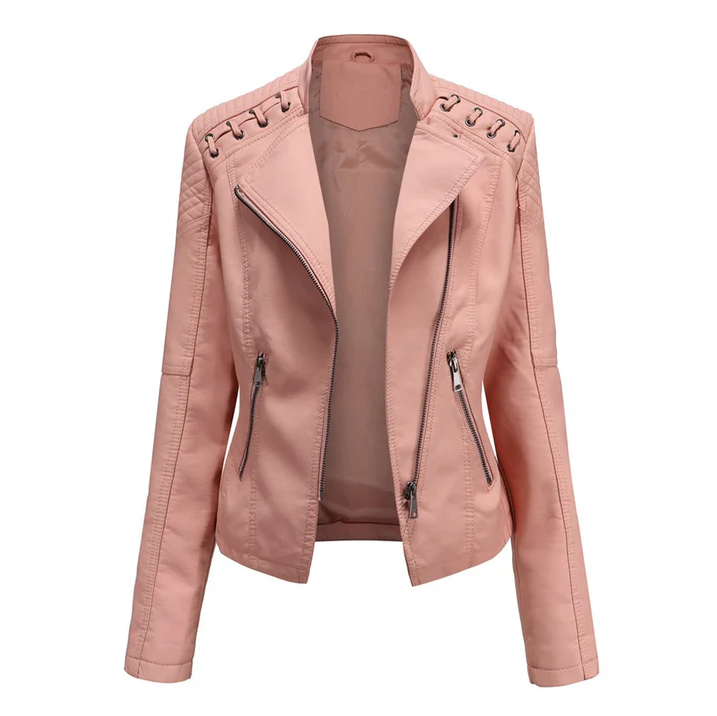 Dianthe - Chic Leren Jasje voor Dames