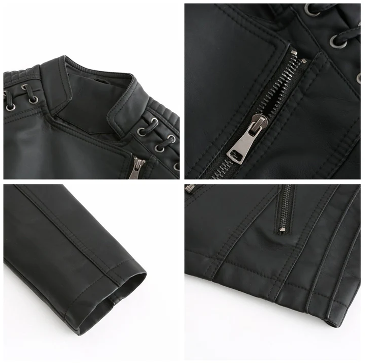 Dianthe - Chic Leren Jasje voor Dames