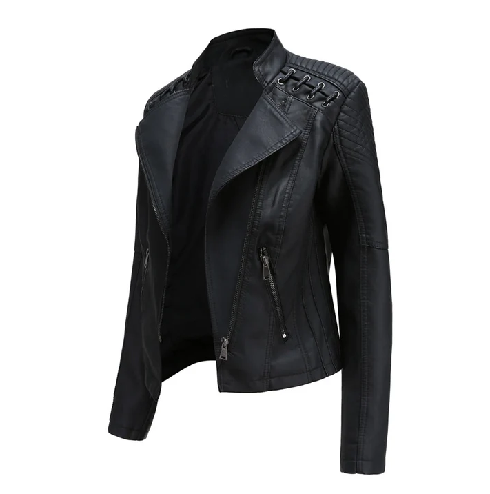Dianthe - Chic Leren Jasje voor Dames