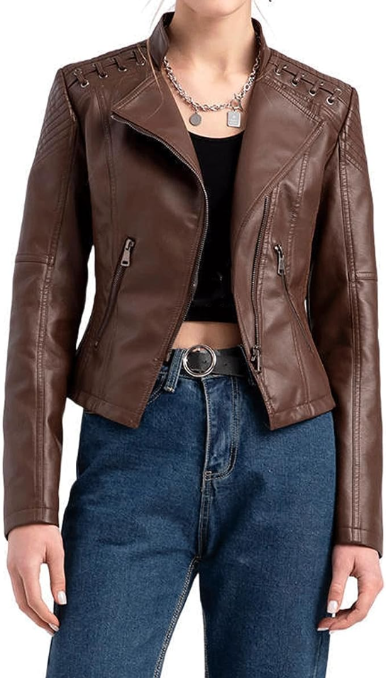 Dianthe - Chic Leren Jasje voor Dames