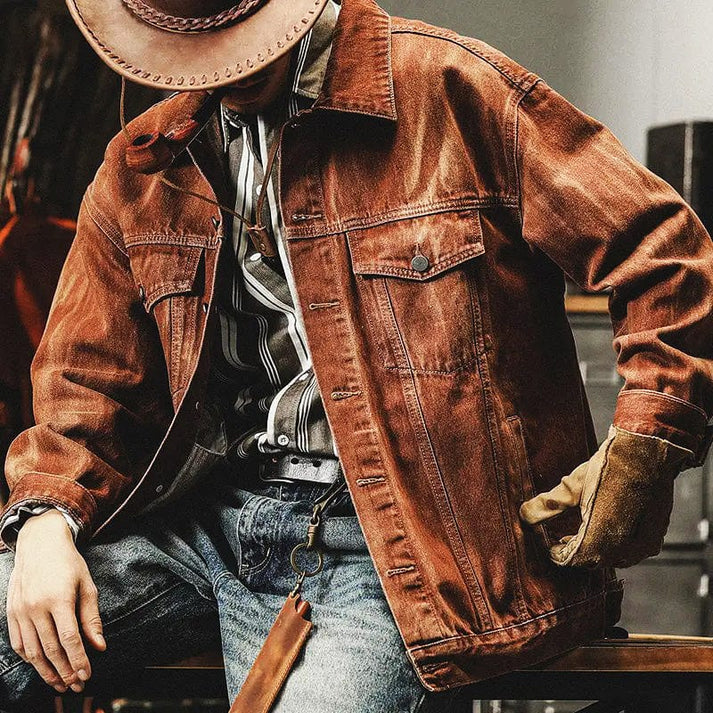 Youssef - Vintage Geïnspireerd Denimjack voor Heren