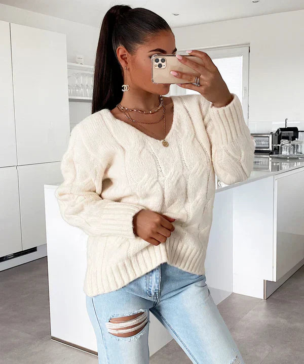 Willow - Tijdloze Beige Trui voor Dames