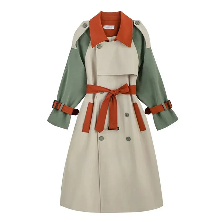 Sage - Lange Trenchcoat voor Dames