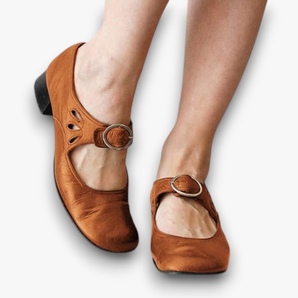 Kiora - Vintage Schoenen met Ronde Neus voor Dames
