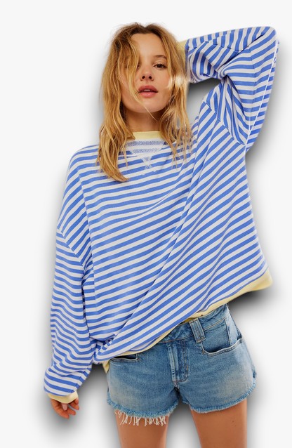Lyndra - Oversized Gestreepte Trui voor Dames