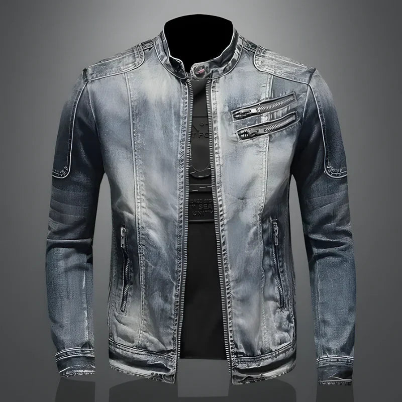 Dax - Comfortabel Denimjas met Retro Stijl voor Heren