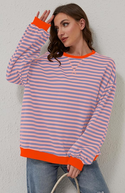 Lyndra - Oversized Gestreepte Trui voor Dames