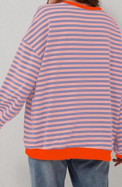 Lyndra - Oversized Gestreepte Trui voor Dames