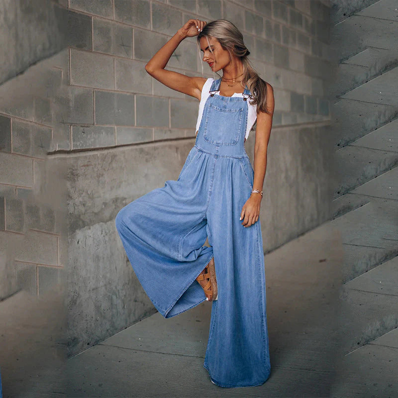 Samara - Mouwloze Trendy Denim Jumpsuit voor Dames