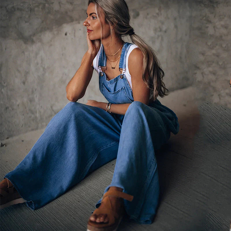 Samara - Mouwloze Trendy Denim Jumpsuit voor Dames