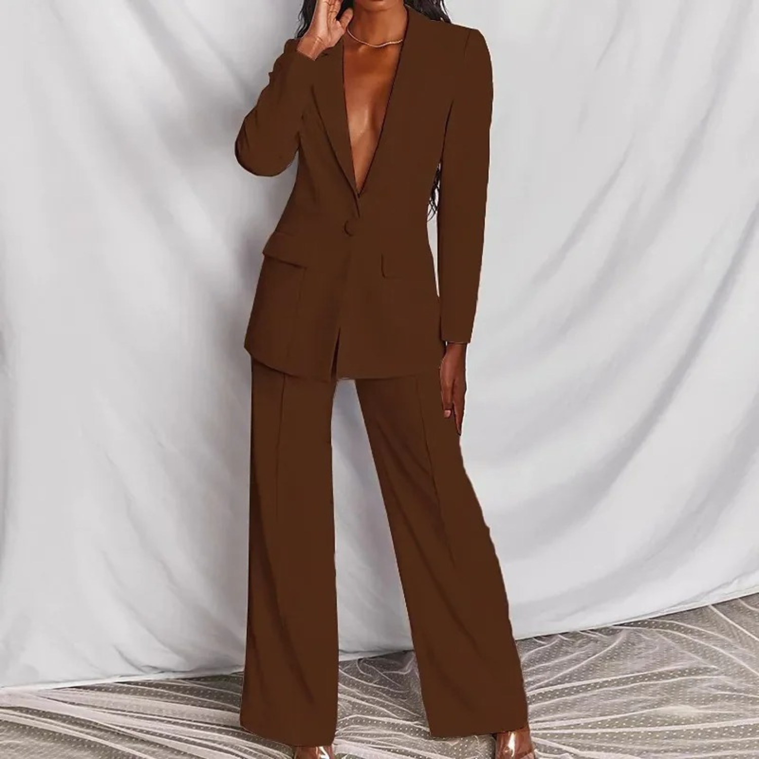 Lottie - Lange Mouwen Blazer en Broek-Set voor Dames