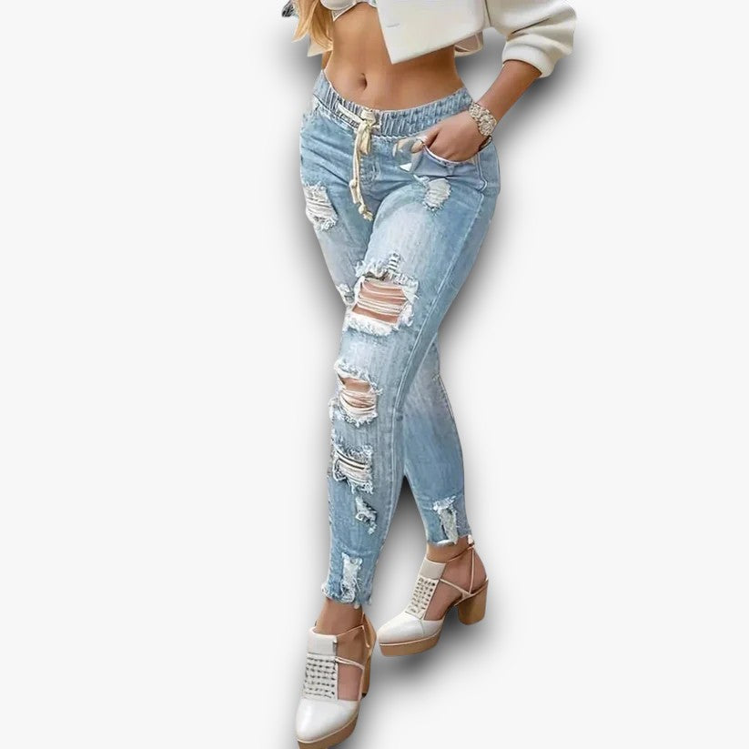 Zainab - Verscheurde Skinny Jeans voor Dames