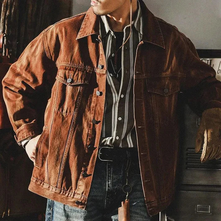 Youssef - Vintage Geïnspireerd Denimjack voor Heren