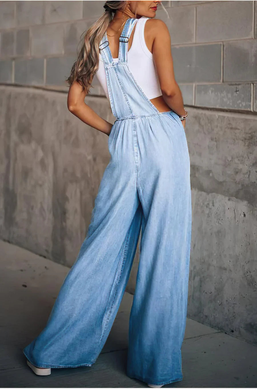 Samara - Mouwloze Trendy Denim Jumpsuit voor Dames