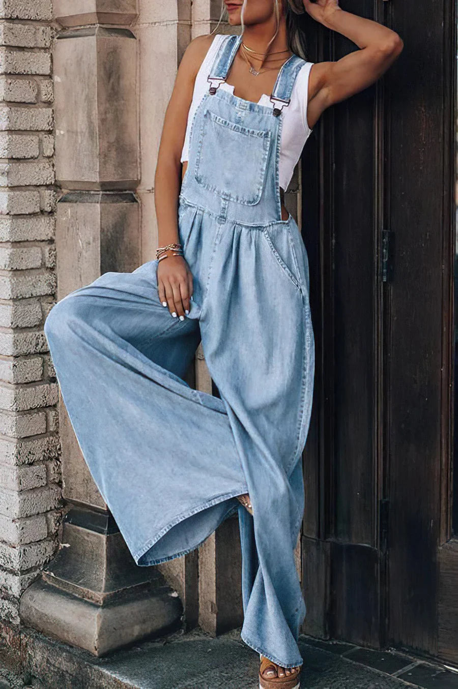 Samara - Mouwloze Trendy Denim Jumpsuit voor Dames