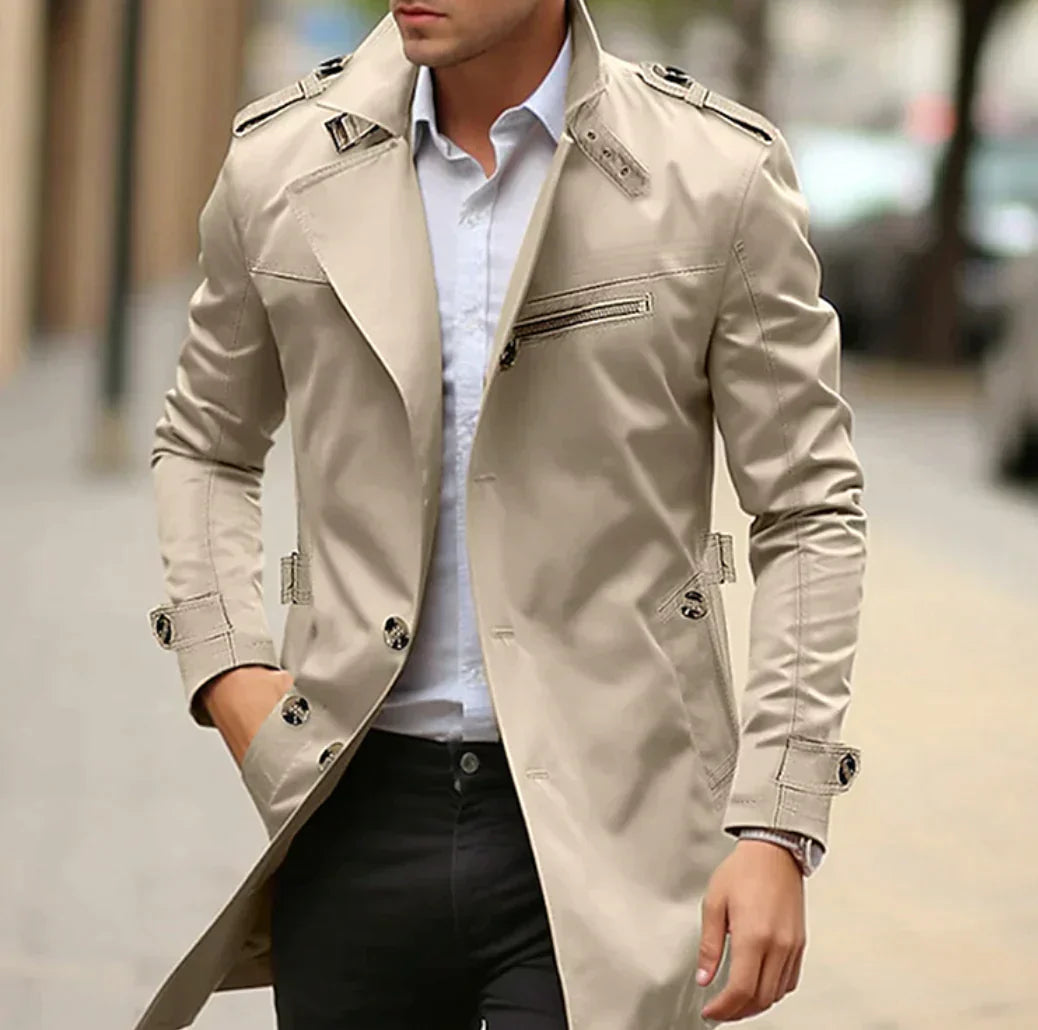 Alf - Geraffineerde Lente Trenchcoat voor Heren