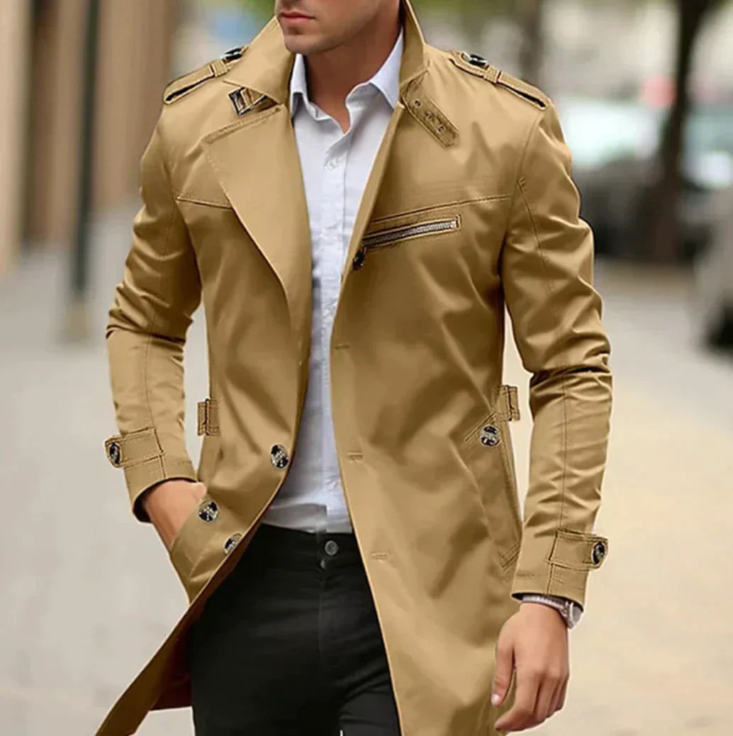 Alf - Geraffineerde Lente Trenchcoat voor Heren