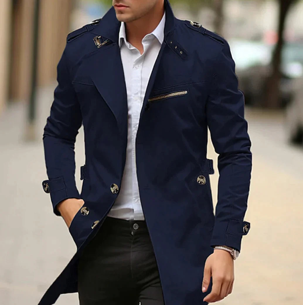 Alf - Geraffineerde Lente Trenchcoat voor Heren
