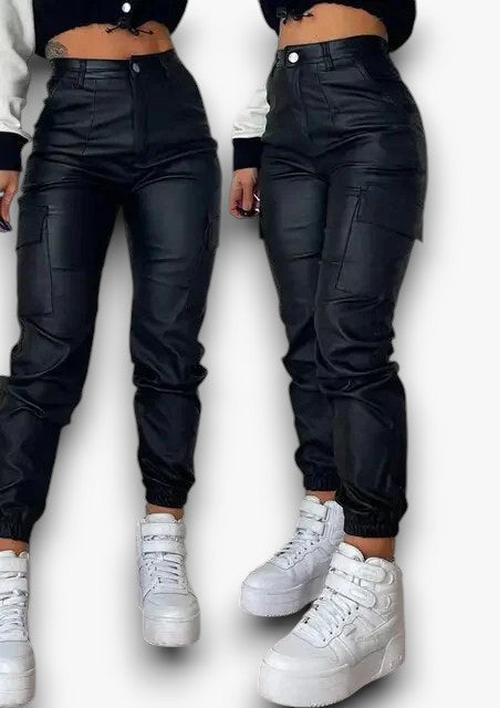 Foxy - Leren Cargobroek voor Dames