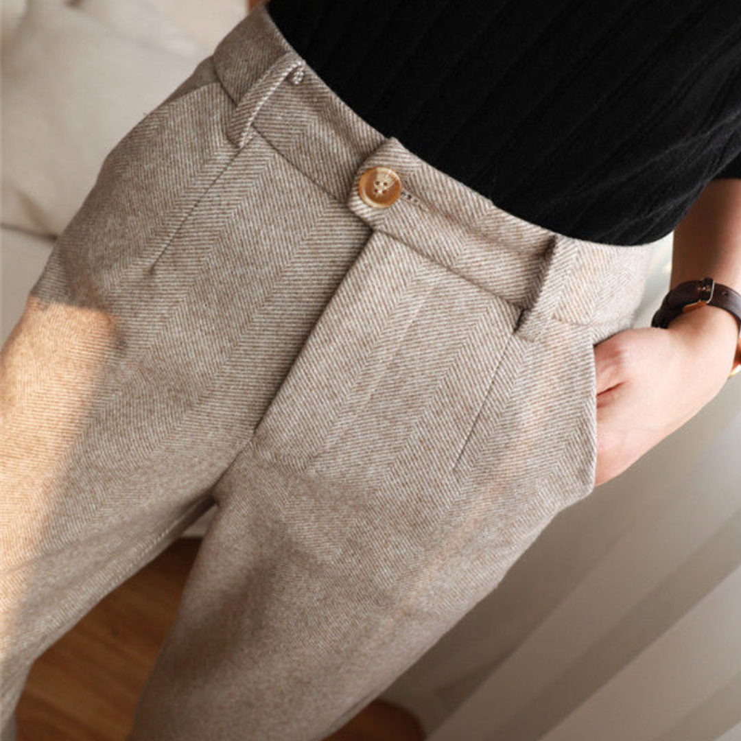 Amethyst - Katoen En Linnen Chino Broek voor Dames
