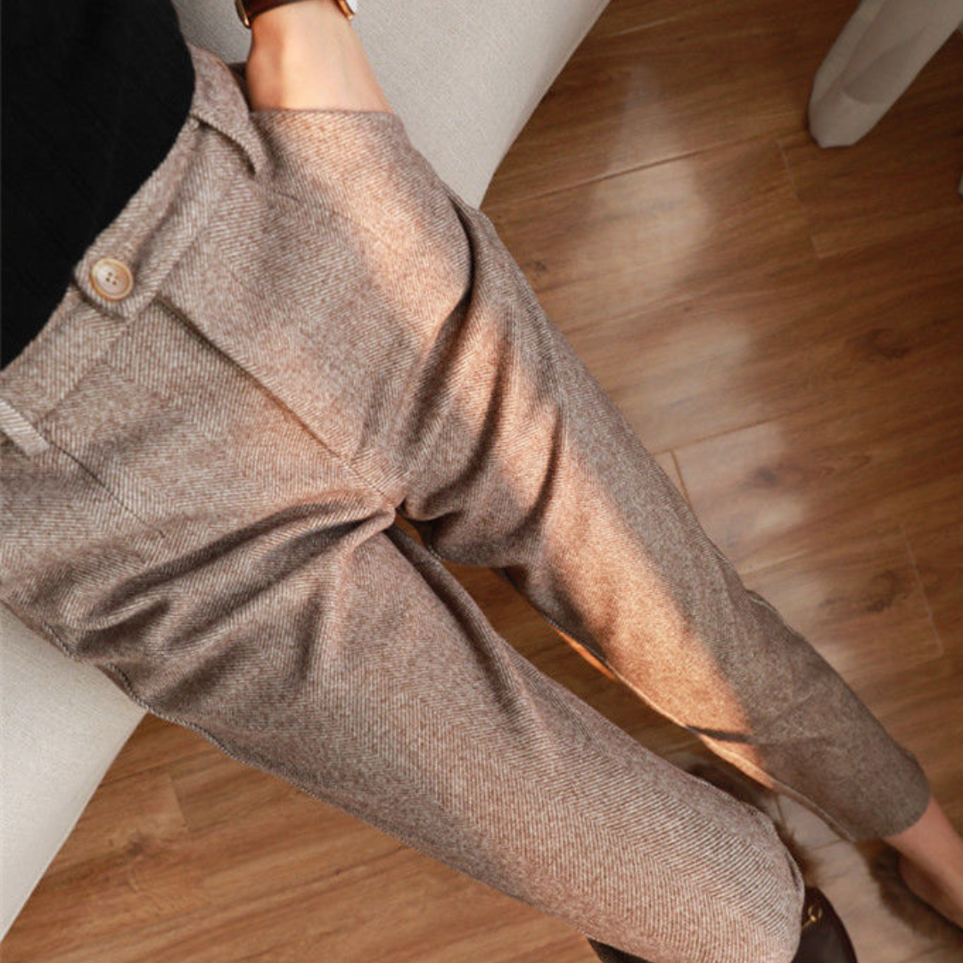Amethyst - Katoen En Linnen Chino Broek voor Dames