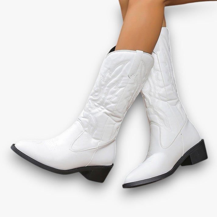 Emrynn - Witte Cowboylaarzen voor Dames