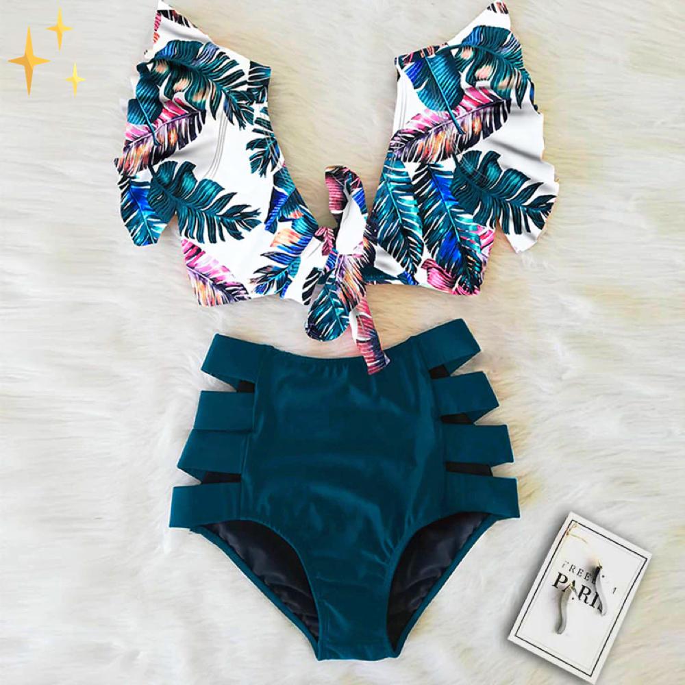 Flora - Bikiniset met Bloemetjes en Ruches voor Dames