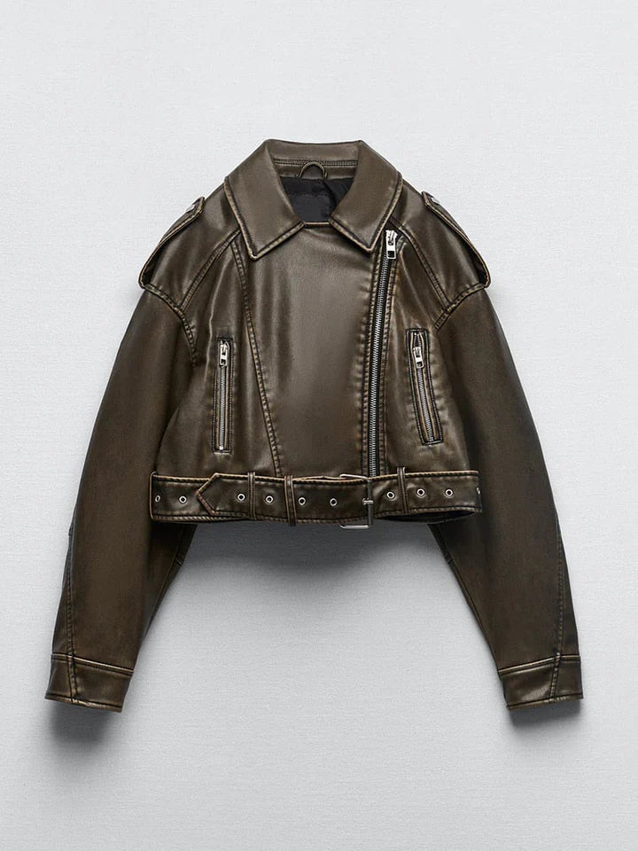Celine - Vintage Geïnspireerd  Lerenjas voor Dames