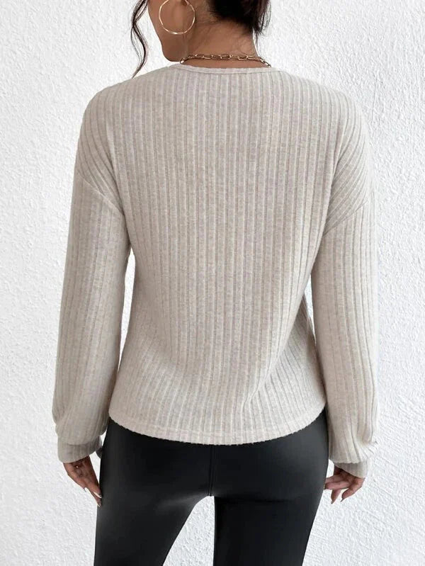 Anouk - Elegante en Veelzijdigheid V-Hals Top voor Dames