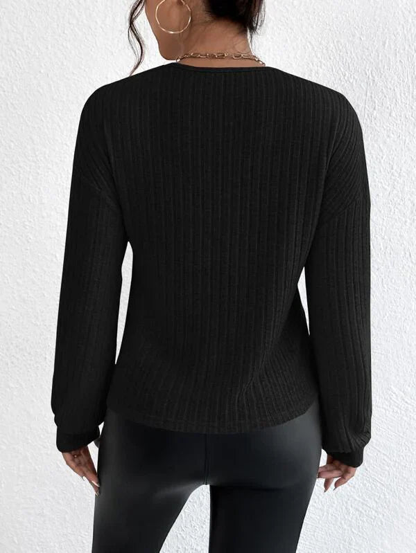 Anouk - Elegante en Veelzijdigheid V-Hals Top voor Dames