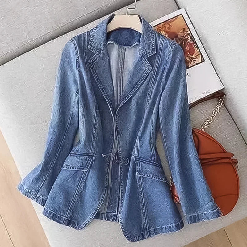 Hallie - Denim Blazerjasje voor Dames