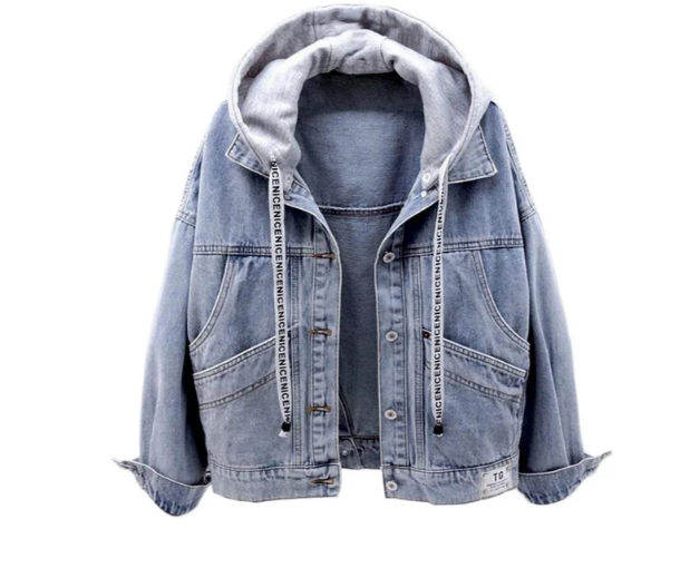 Kaelin - Casual Denimjas Met Capuchon voor Dames