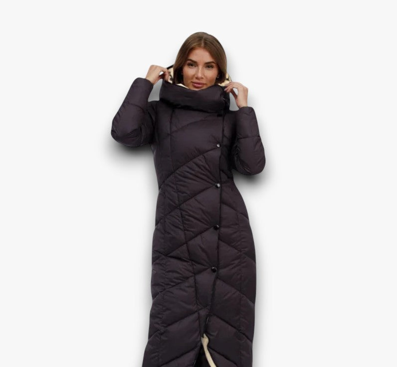 Yalena - Exclusieve Parka met Knoopsluiting voor Dames
