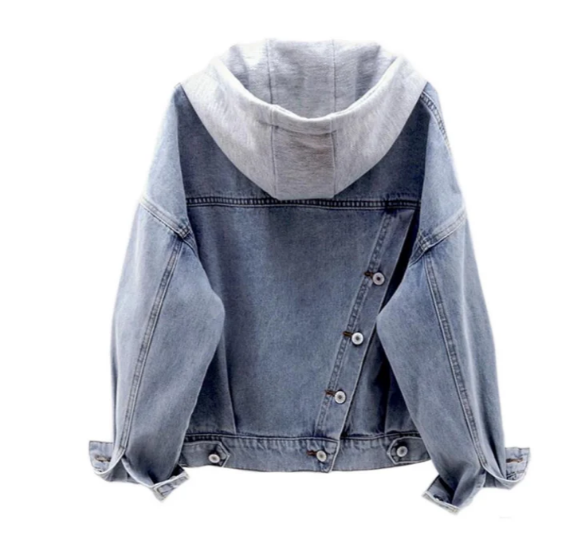 Kaelin - Casual Denimjas Met Capuchon voor Dames