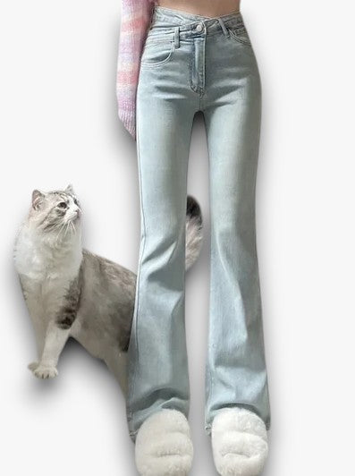 Isora - Slanke Uitlopende Broek met Hoge Taille voor Dames