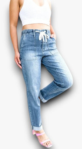 Laziel - Ontspannen Denim Joggers voor Dames