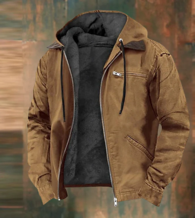 Valric - Duurzame Fleece Gevoerde Jas Met Capuchon voor Heren