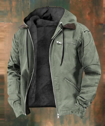 Valric - Duurzame Fleece Gevoerde Jas Met Capuchon voor Heren