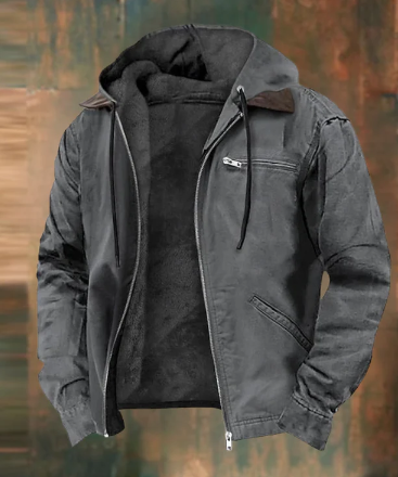 Valric - Duurzame Fleece Gevoerde Jas Met Capuchon voor Heren