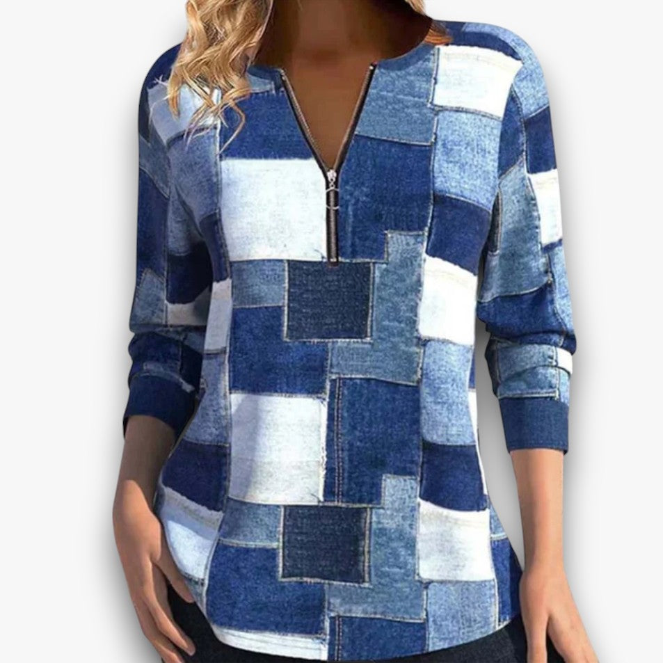 Zarae - Geometrisch Top voor Dames