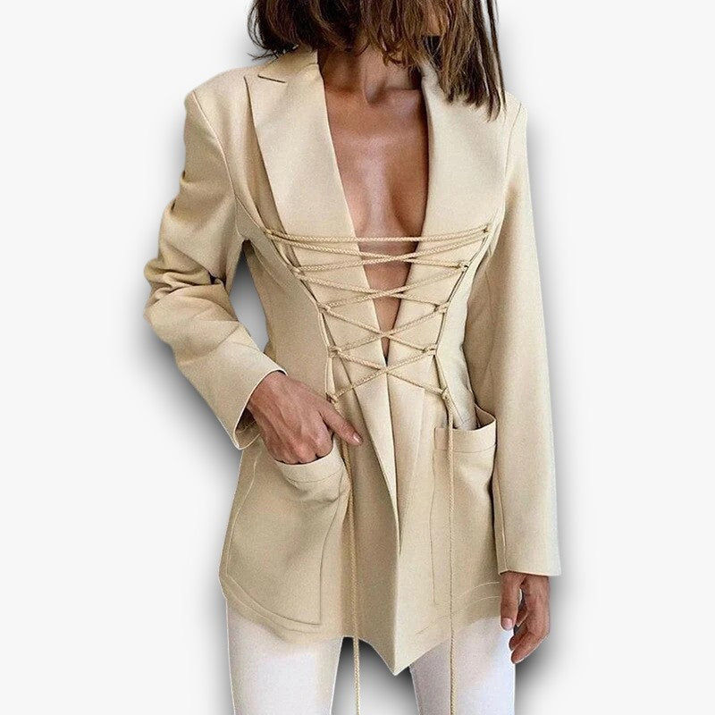 Darya - Stijlvolle Blazer met Kant voor Dames